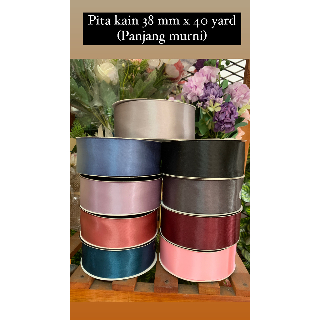 

V-TEC RIBBON UK.38MM X 40YARD BAHAN - PITA KAIN SATIN