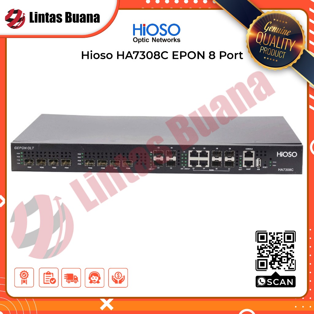 HiOSO HA7308C EPON OLT 8 SFP PON PORT 4 1000M SFP PORTS 4 COMBO UPLINK