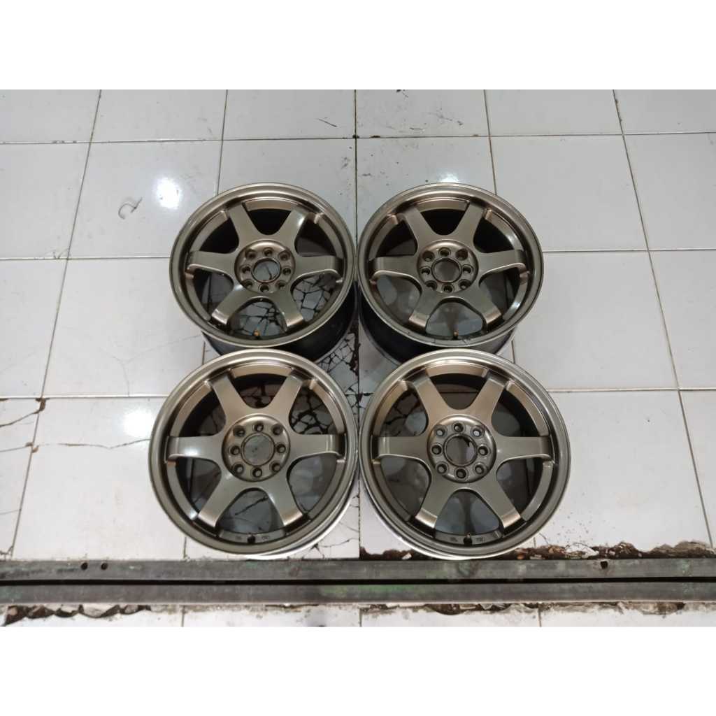 pelek second racing te37 ring 16x7,5 pcd 4x100/114 bronze pnp raize rocky jazz rs vios