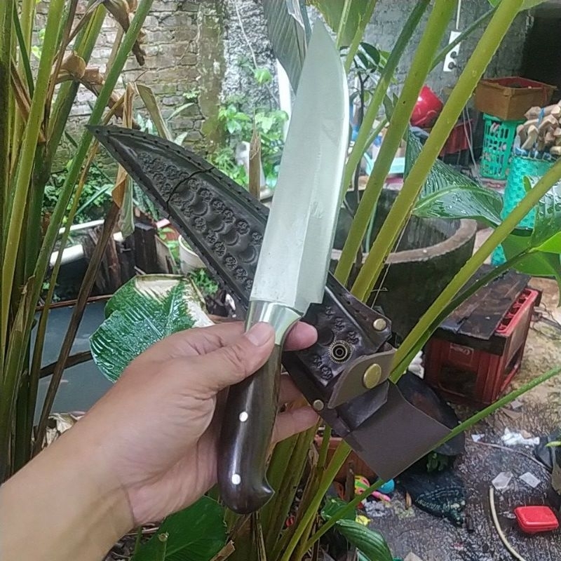 Pisau Baja Survival Baja Gergaji Batu