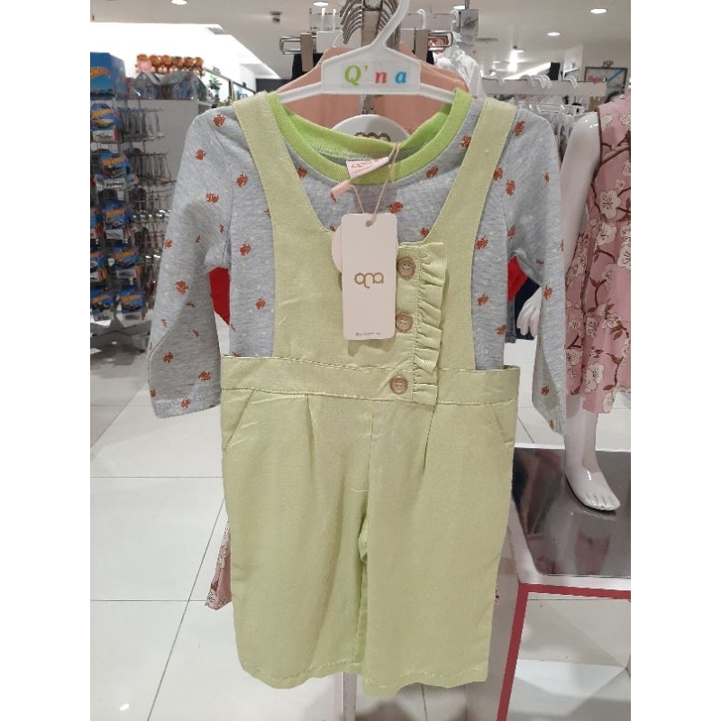 QNA Baju Setelan Kaos Anak Perempuan Size 1-4Th Original