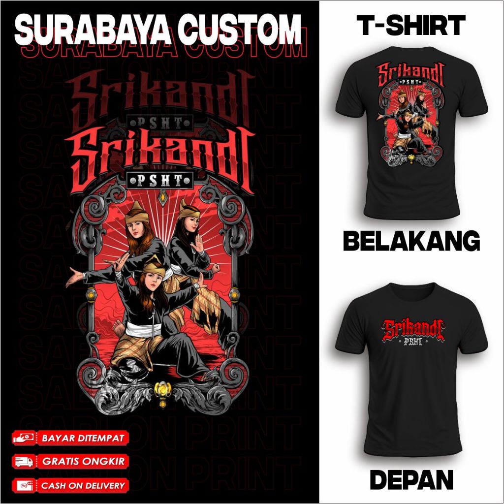 Kaos Anak-Anak Srikandi PSHT Red Premium High Quality