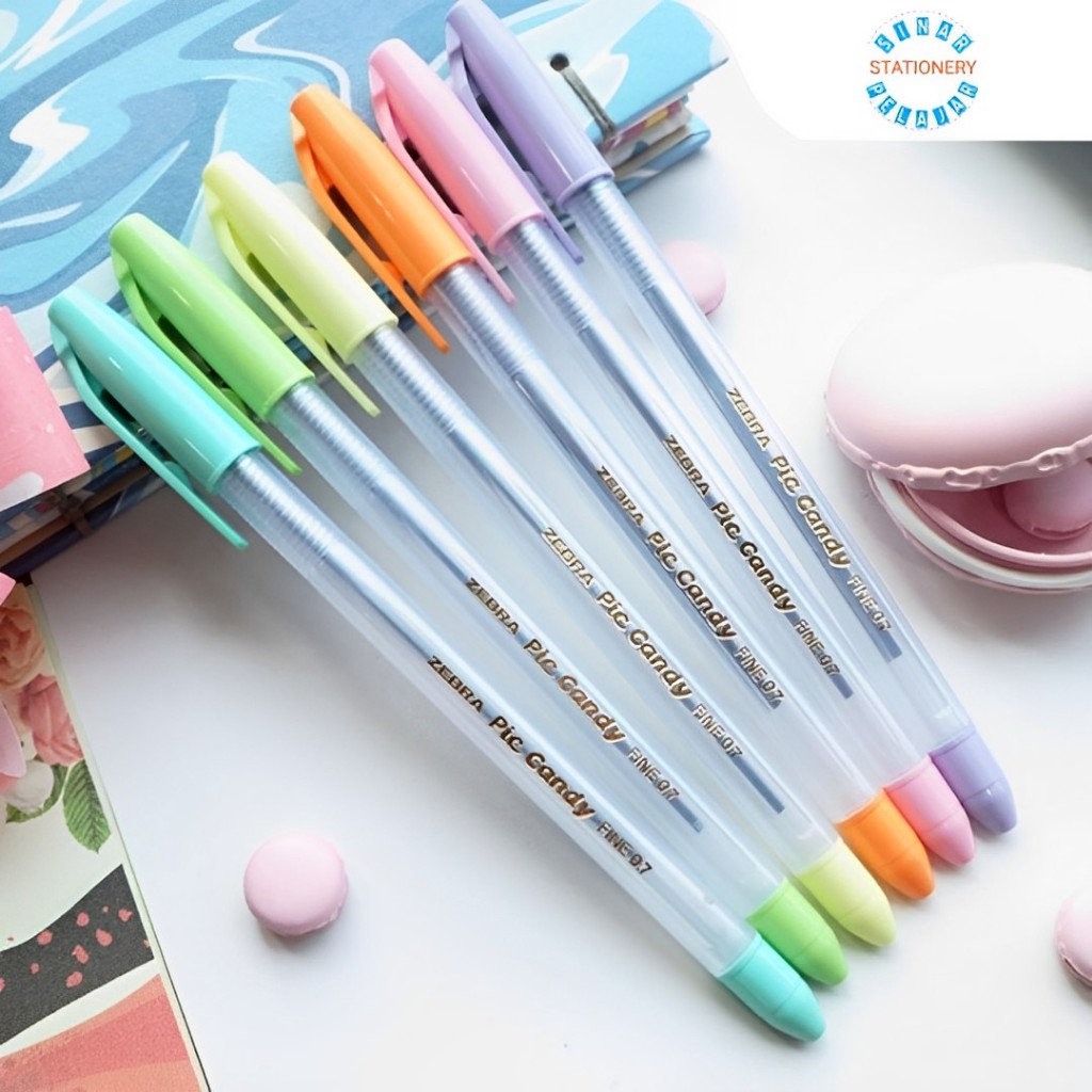 

pulpe zebra pic candy 0.7mm super smooth writing warna hitam 1 pack isi 12 pcs