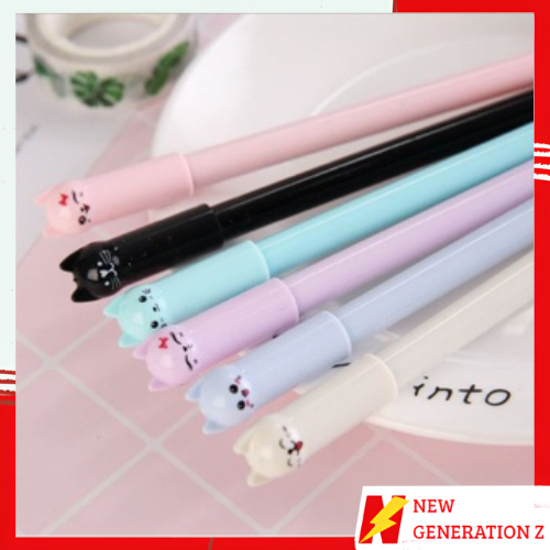 

NGZ Pena Karakter Meow Kucing Lucu Pulpen Karakter Gel Imut Pulpen Gel Pena Murah