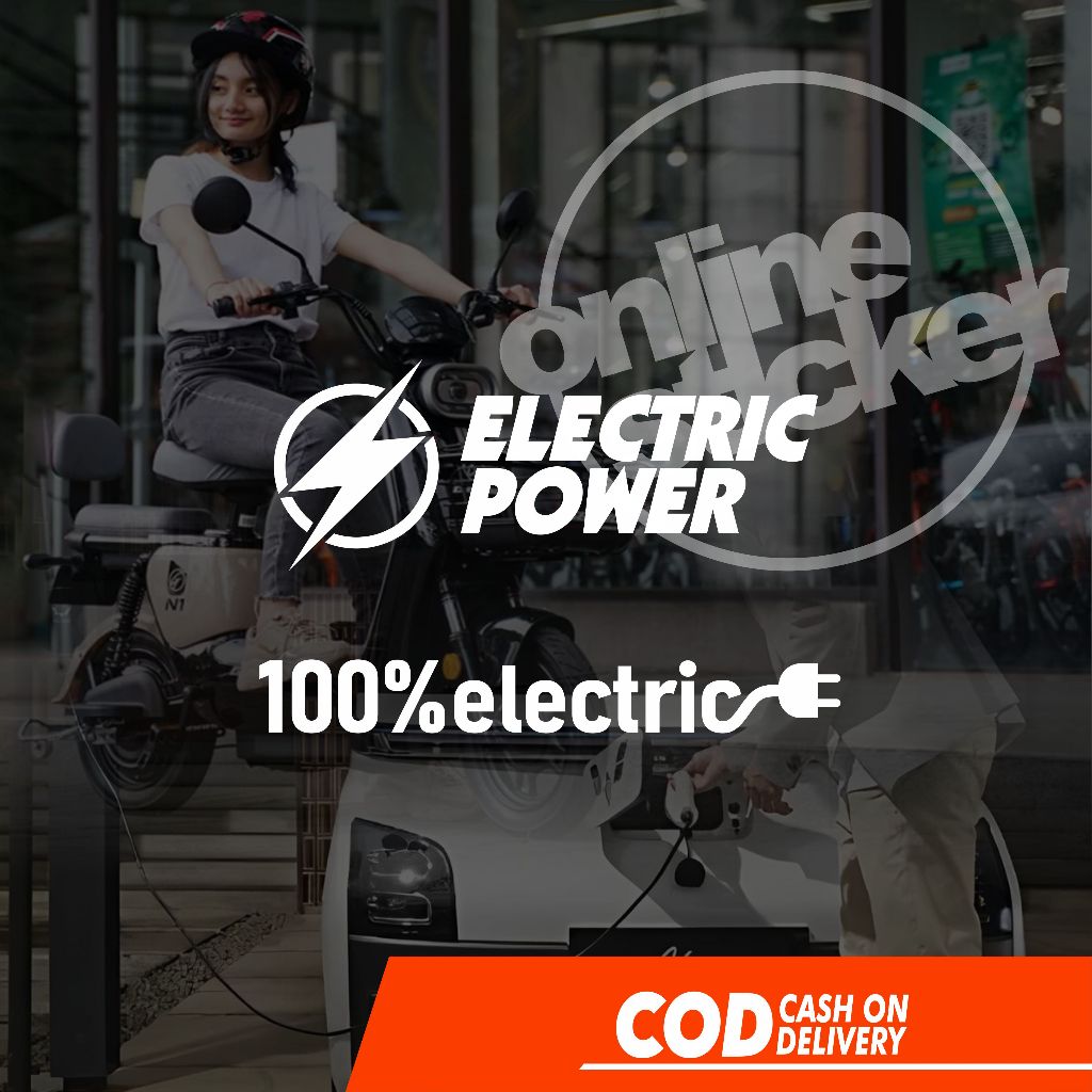 Stiker Electric Power mobil sepeda listrik | cutting menyala