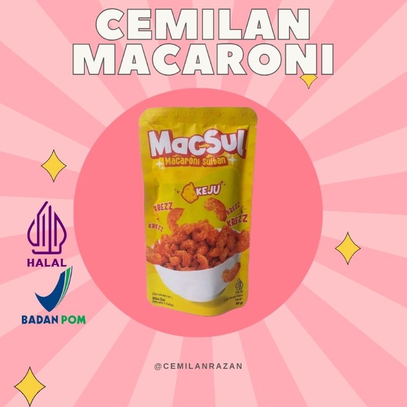 

Macaroni Sultan rasa keju cemilan kekinian