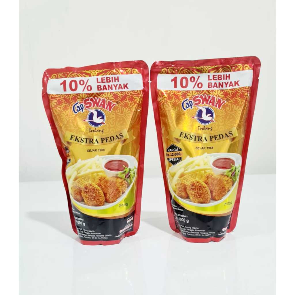 

Saus Extra Pedas Cap Swan Terbang 1kh / Saos Sambal bantal 1000gr