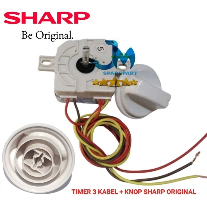 Timer Mesin Cuci 3 Kabel + Knop Mesin Cuci Sharp 2 Tabung ES-T75MW