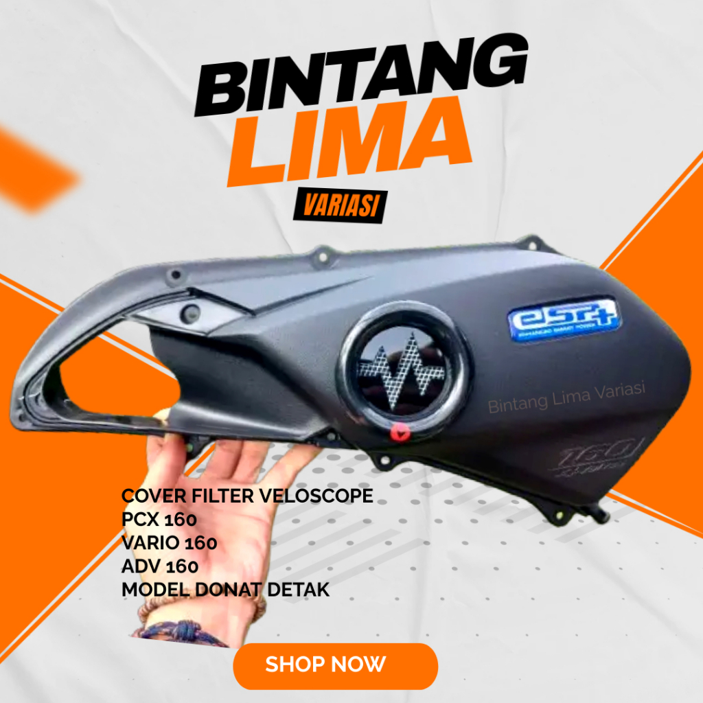 VELOSCOPE DONAT DETAK/COVER FILTER VARIO 160 DAN PCX 160 ADV 160 ORI AHM MODIFIKASI