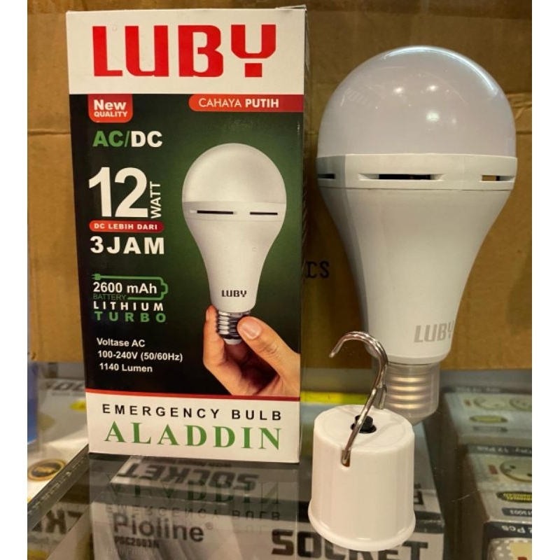 LAMPU LED EMERGENCY LUBY 12 WATT LAMPU MAGIC AC DC LUBY 12 WATT