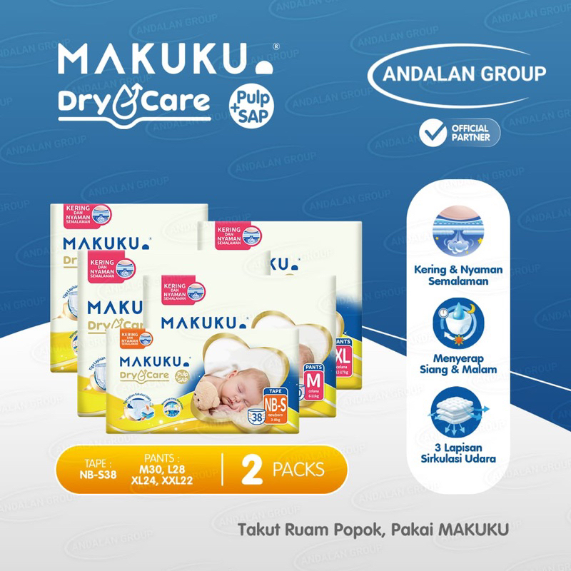 2 Ball New Makuku Dry Care NB-S44 S38 M30+6 L28+6 XL24+4 XXL22