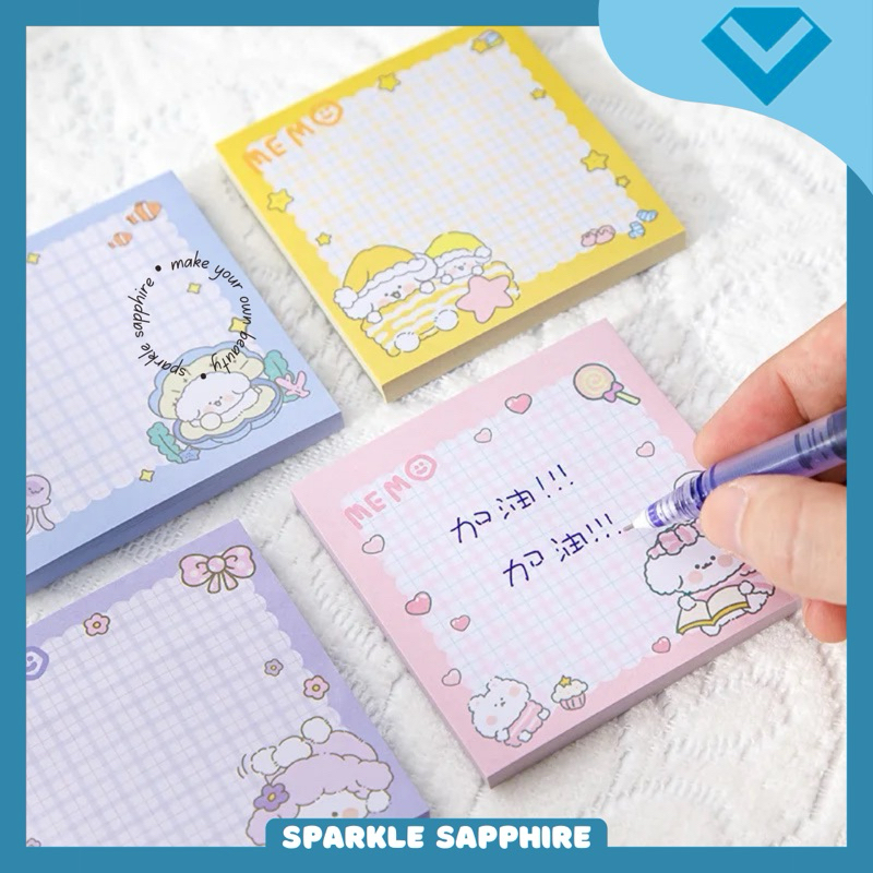 

SN 06 - PUPPY STICKY NOTES KOTAK 70 LEMBAR Memo Tempel ATK Buku Catatan Kecil