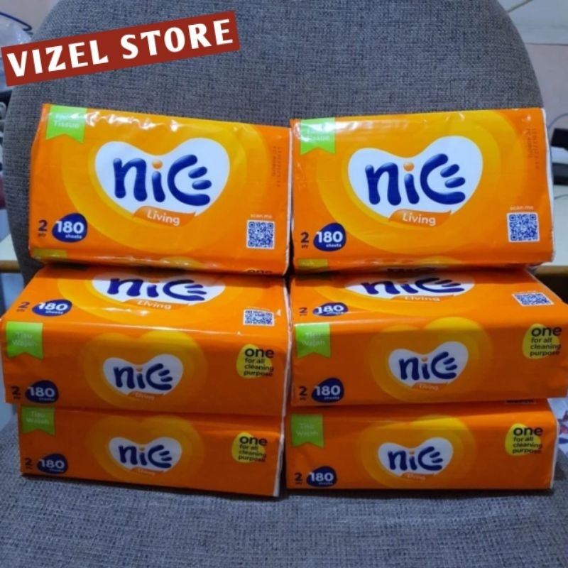 Tisu Nice Facial Tissue 180 & 250 Sheets Grosir