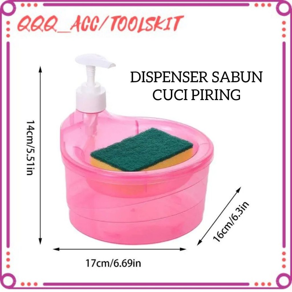 Dispenser pompa sabun cuci piring tempat wadah sabun cuci piring tempat sabun dan spoon tempat sabun cuci piring viral