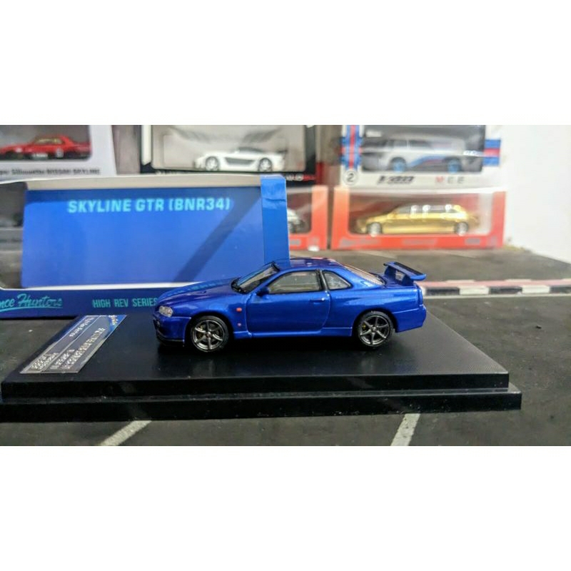 Diecast Stance Hunters Nissan Skyline GTR R34 Vspec II Blue