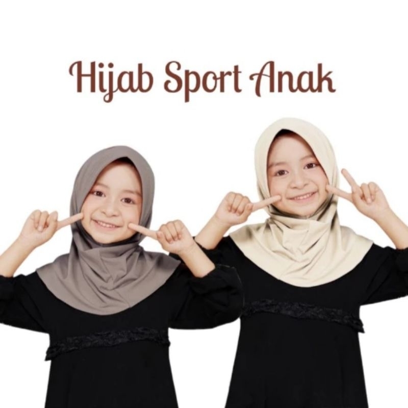 Jilbab sporty anak/hijab anak/kerudung anak/jilbab instant