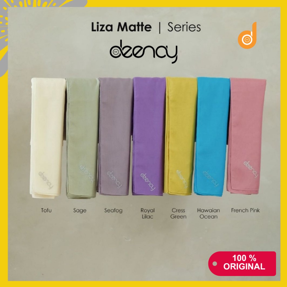 Kirim Langsung KERUDUNG DEENAY POLOS LIZA ORI Voal Ultrafine Jilbab Hijab Segi Empat Segiempat Denay