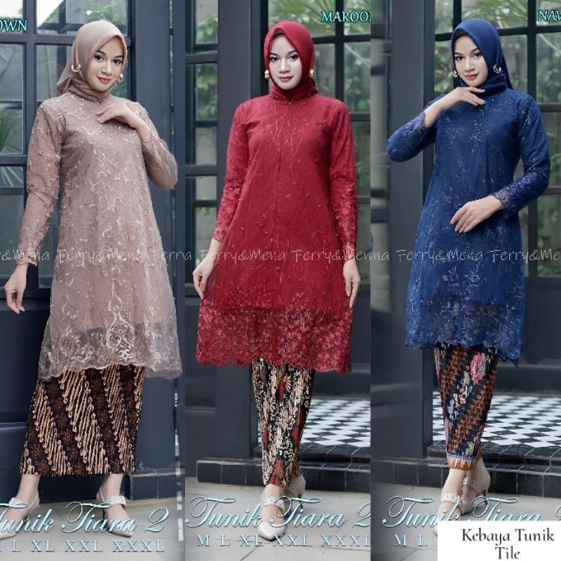 Kebaya Modern Tile Setelan Kebaya Tunik  Kebaya Tunik Tille Solo Setelan Kebaya Tunik Busui Kebaya K
