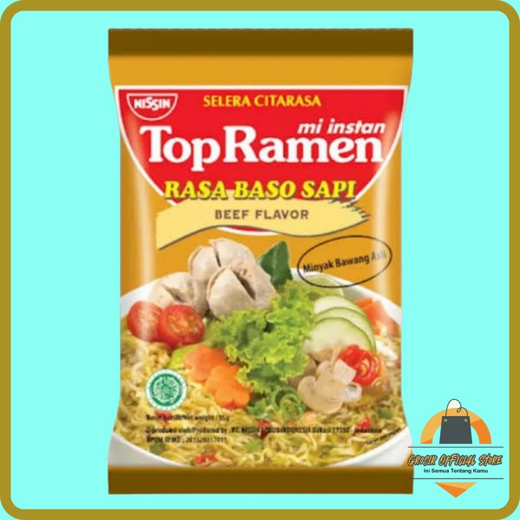 

MIE TOP RAMEN Rasa Baso Sapi 32gr - Top Ramen Jadul By Nissin