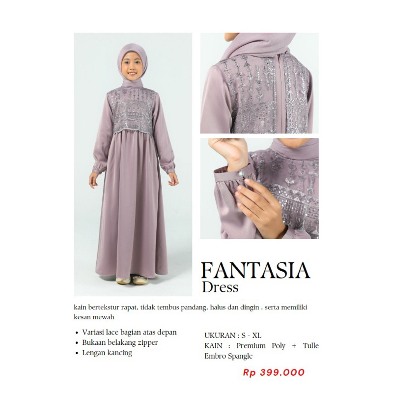 Dress fazira/ Fantasia Dres anak NEW ZOYA 2024