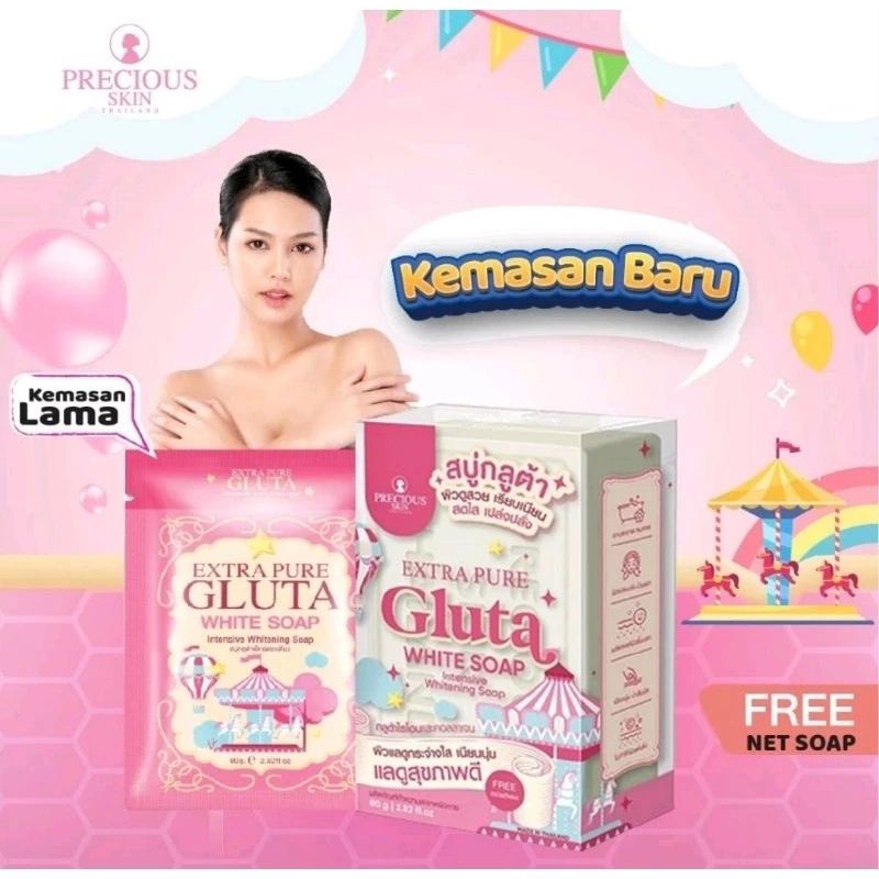 ❤ CRYSTAL ❤ BPOM EXTRA PURE GLUTA WHITE SOAP BY PRECIOUS SKIN THAILAND