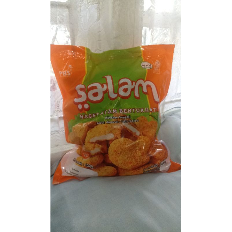 

Naget Ayam Love Salam Nugget 1000g (1kg) 4D Frozen Food