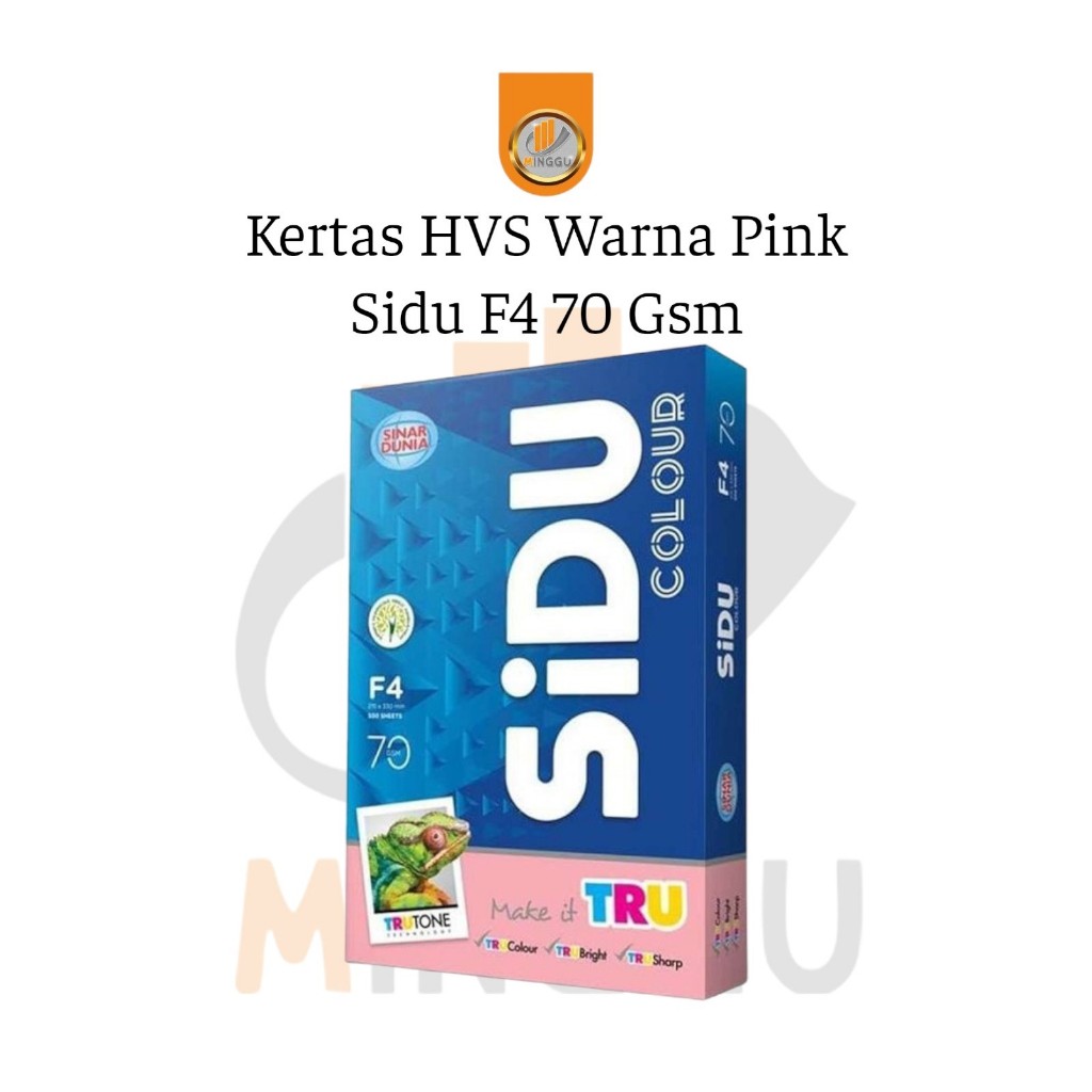 

Kertas HVS Warna Pink Sidu F4 70 Gsm