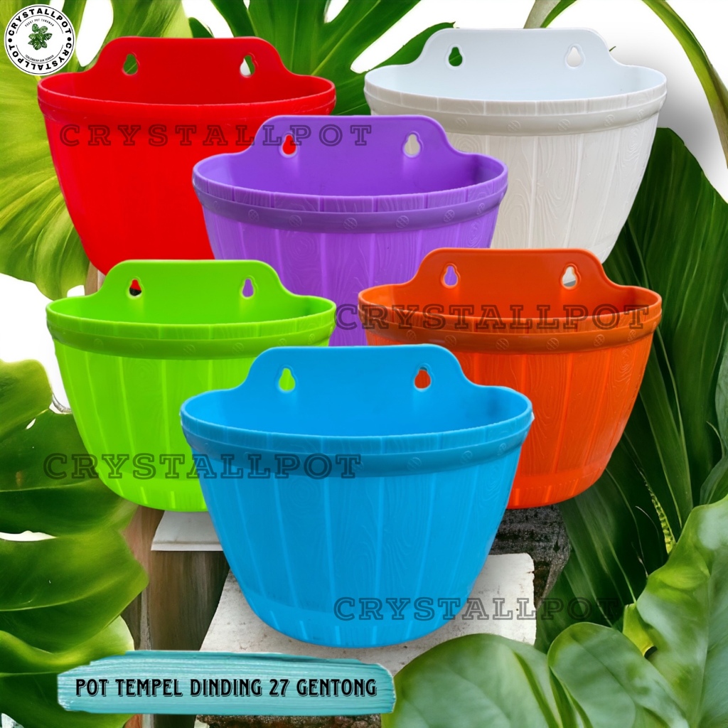 Pot Bunga Tanaman Dinding Tempel Gentong 27 Warna Warni - LOVENIA PGT 8835