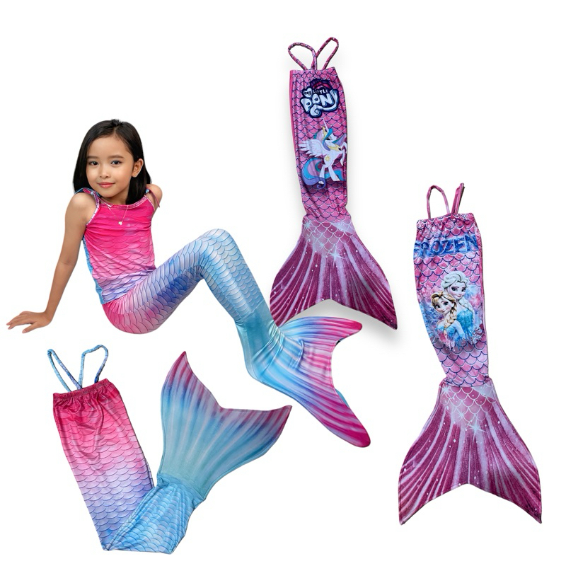 Baju anak mermaid Baju renang anak karakter kostum mermaid