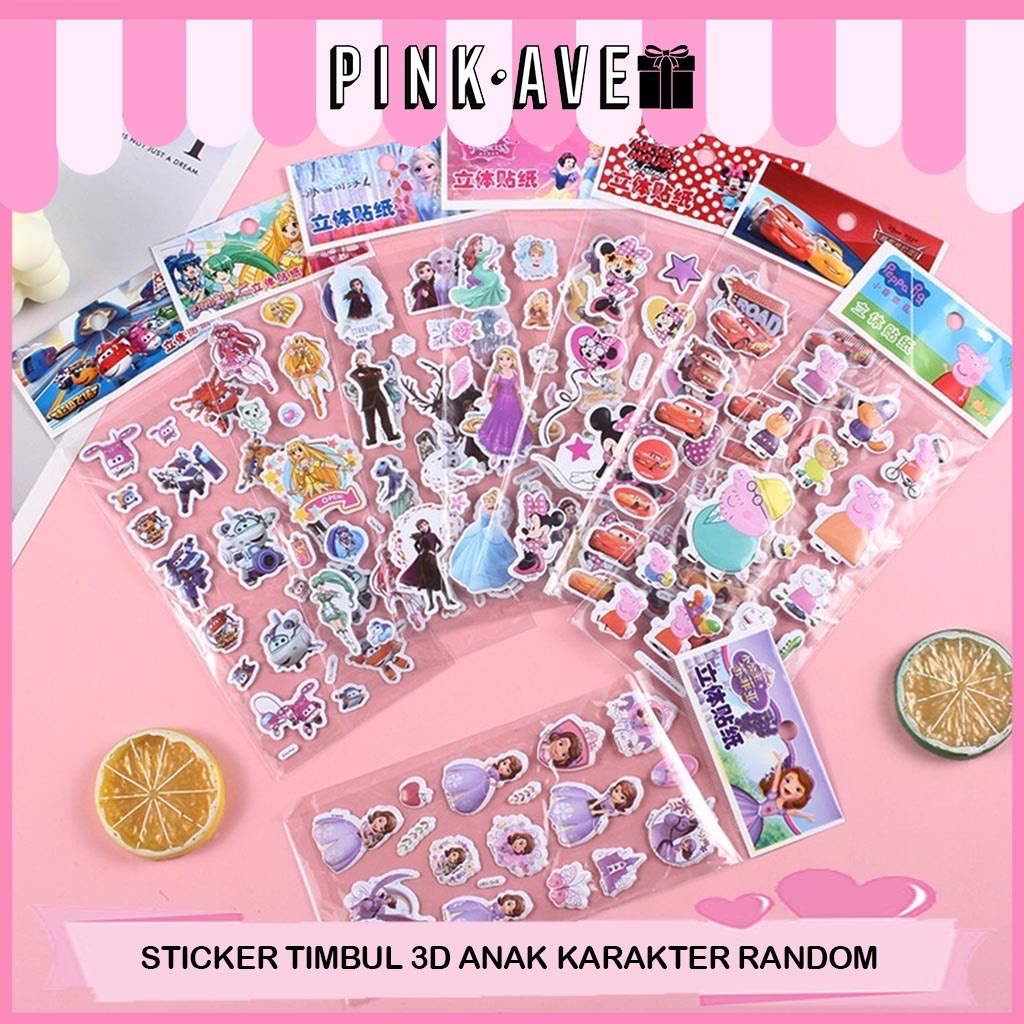 

BISA COD ! Stiker Timbul Random/Stiker Karakter / Stiker Anak / Stiker Mainan Tempel Grosir Termurah Hadiah Souvenir