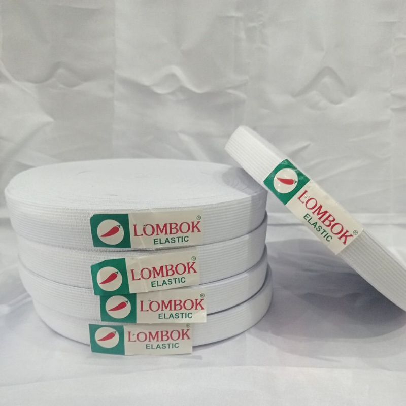 Elastik Lombok 2,5 Cm/Karet Elastik 1 Inch Putih