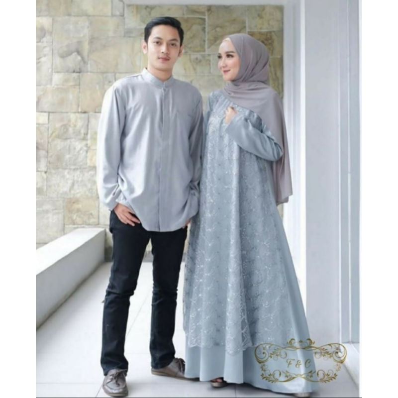Couple Megan Size M-2XL Baju Couple Pesta
