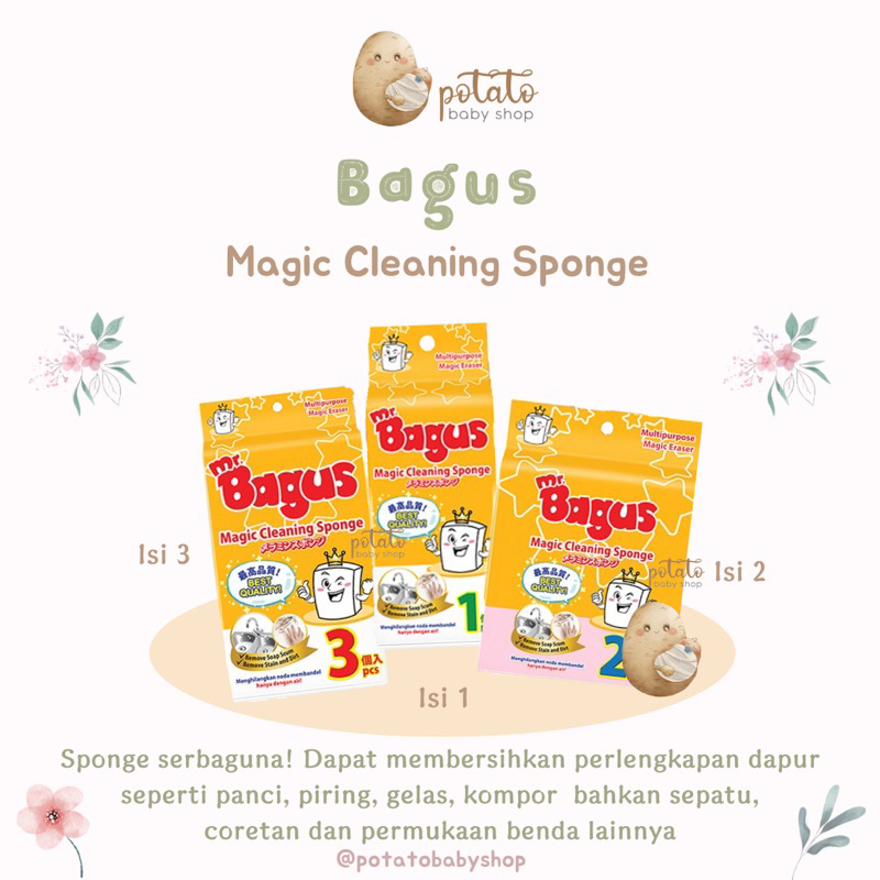 Mr Bagus Magic Sponge - Spons Pembersih Ajaib Sabut Multifungsi - Spons kerak air / tembok / sepatu 