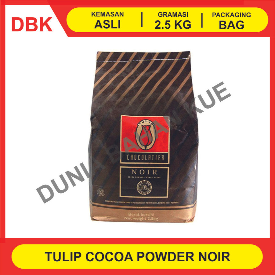 

TULIP NOIR BLACK COKLAT BUBUK 2.5 KG - 1 DUS 2 BAG / COCOA POWDER