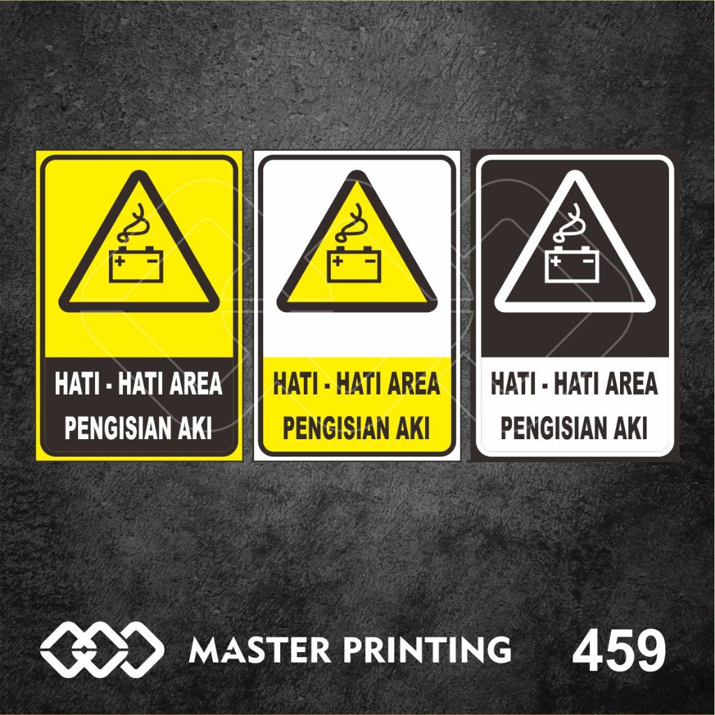 

459 - Stiker Hati-Hati Area pengisian Aki, Sticker Vinyl, Premium, Tahan Air, Termurah, Bisa Custom