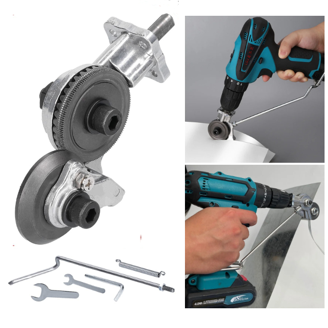 Adaptor Bor Gunting Plat Tipis Adapter Mesin Bor Pemotong Plat Seng