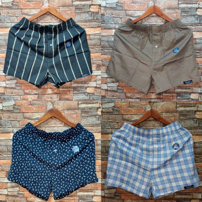 KODE 9TDLP Gnath Celana Boxer Pria Wanita Dewasa Bahan Katun Premium Motif Printing