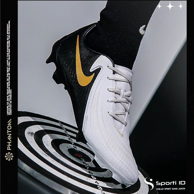 Sepatu Bola Nike Phantom GX 2 Academy FG - White Black FD6723-100 Original