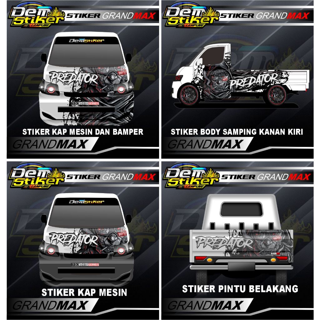 Stiker granmax variasi stiker granmax printing predator stiker satuan dan paketan granmax berkualita