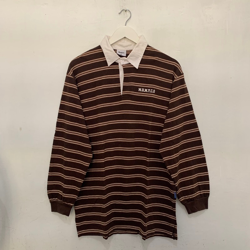 (PRELOVED) Mumy Brown Stripes Rugby Shirt