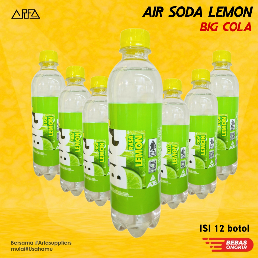 

Air Soda Lemon 400ml Big Cola isi 12 botol