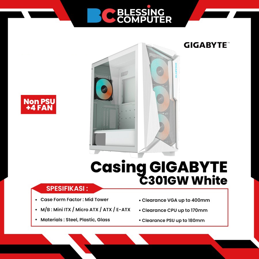 Casing GIGABYTE C301GW White