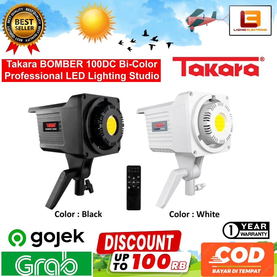 Takara BOMBER 100DC Professional 105W Bi-Color COB LED Video Light