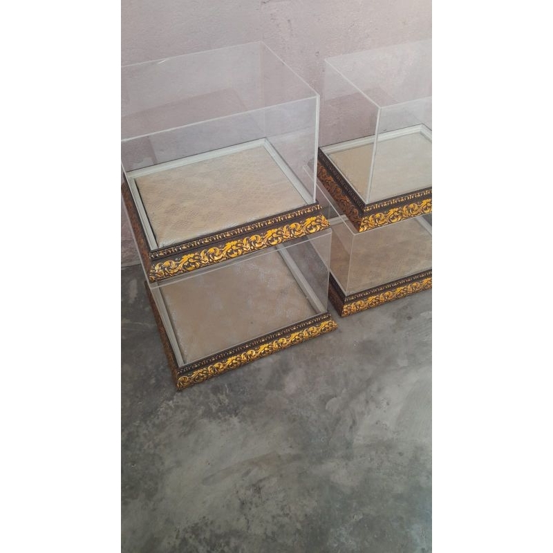 

Box seserahan akrilik tray fiber gold brown ex rental