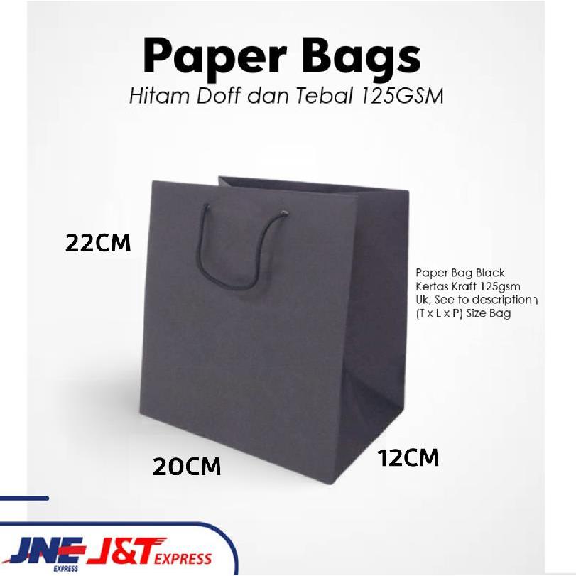 

Paper Bag Polos Box KFC 22x12x20 cm / Paper Bag Kado Warna Hitam Packing Lunchbox, Kerudung / Paper Bag Kado Kotak Makanan Papper Bag Packing Online Shop