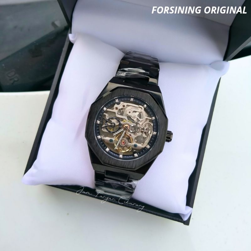 Jam Tangan Pria Forsining Automatic Original Fullblack