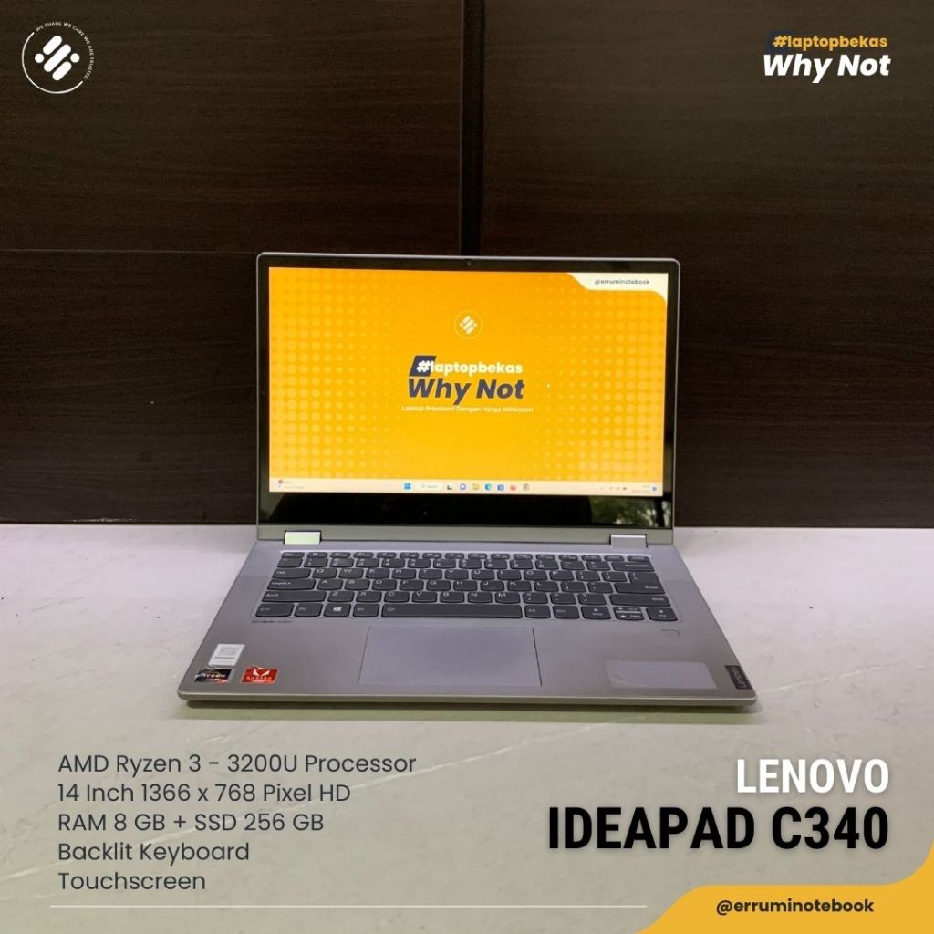 LENOVO C340 RYZEN 3 RAM 8 SSD 256 TOUCHSCREEN