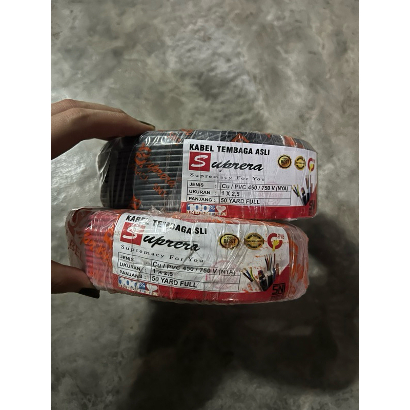 Kabel Tembaga Asli NYA 2.5 50yard Suprera
