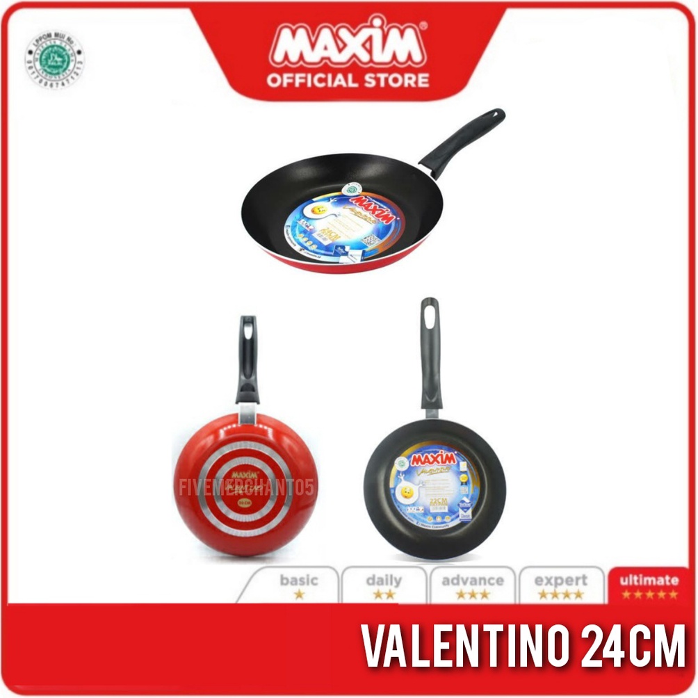 Murah Teflon Maxim 24cm Frypan Maxim Valentino Teflon 24 cm Penggorengan Maxim Teflon 24cm Fry Pan N