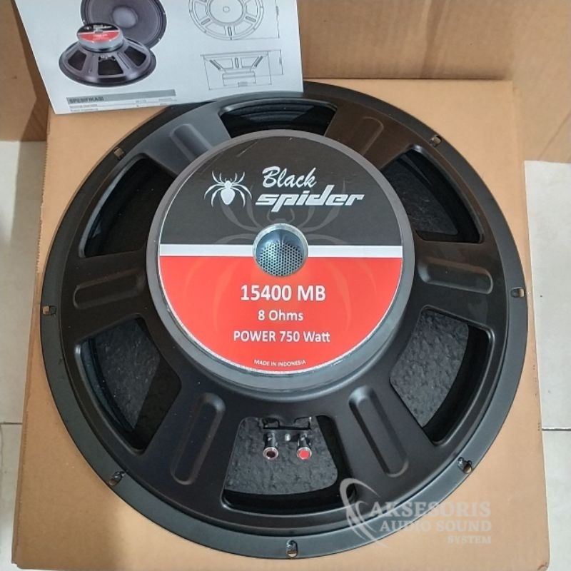 Speaker Blackspider 15400 MB 15inch 750 Watt Coil 3inch Kualitas bagus